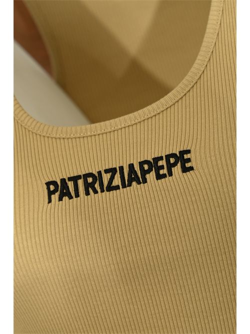 Top a costine in jersey di cotone Stone Beige Patrizia Pepe | 8M1617 J216B833